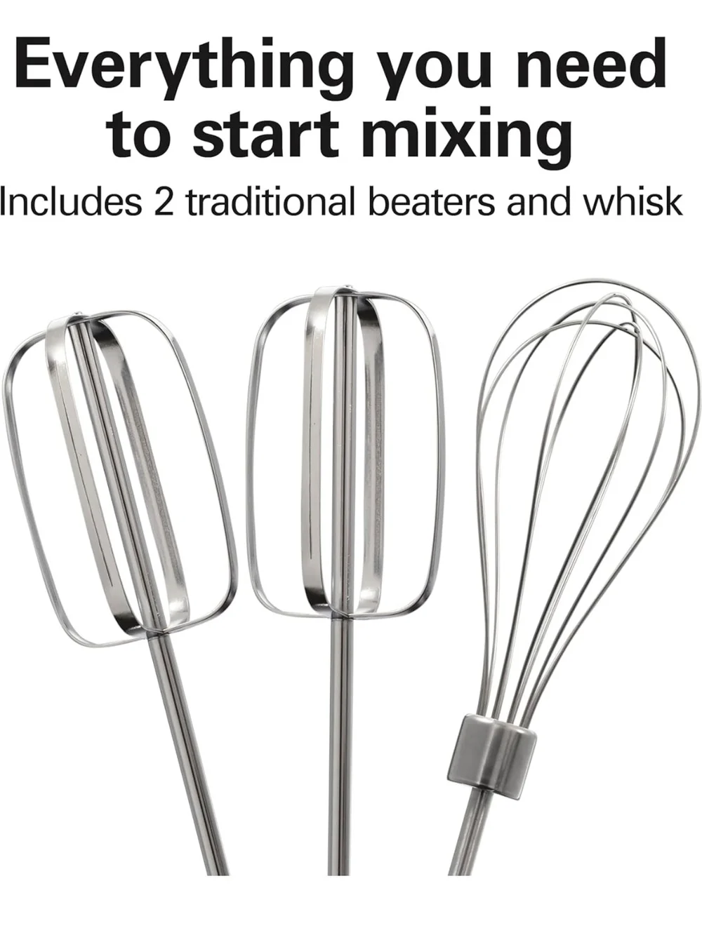 Hamilton Beach 6-Speed Electric Hand Mixer with Snap-On Case White 62682RZ